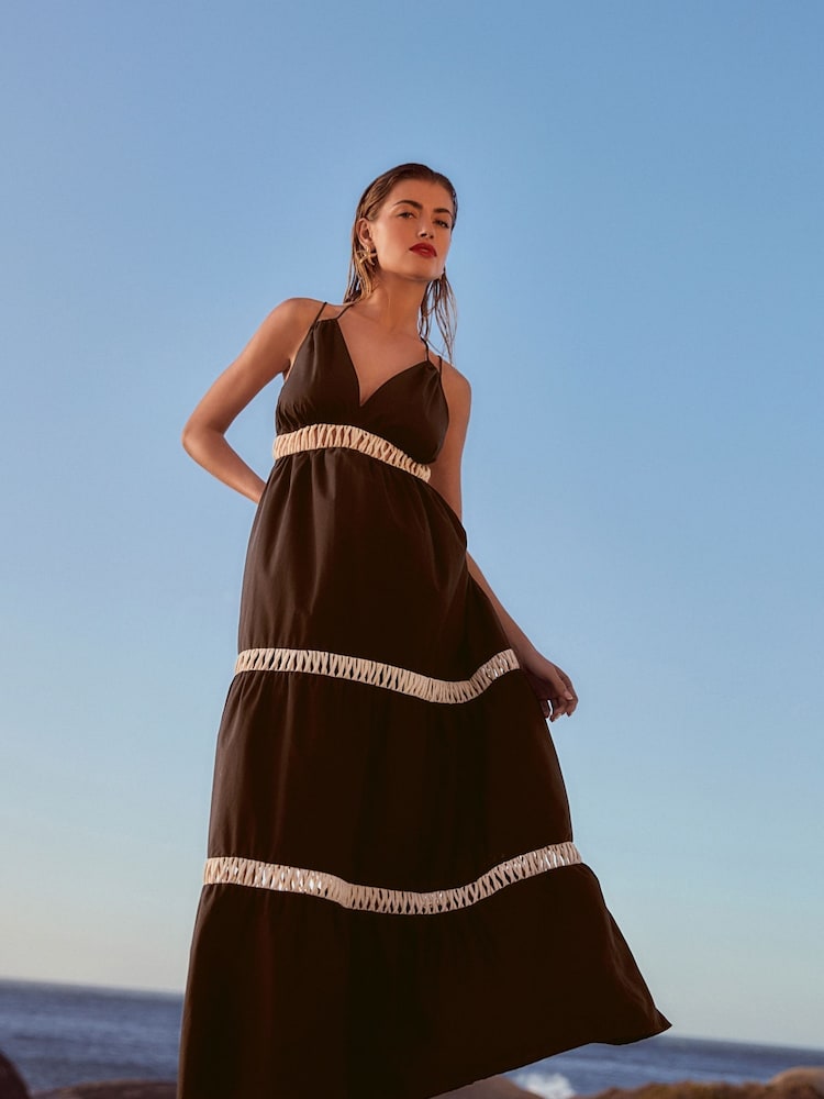 Black Summer Tiered Dress - Image 2 of 6