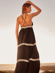 Black Summer Tiered Dress - Image 3 of 6