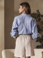 Natural 100% Linen Boy Shorts - Image 3 of 6