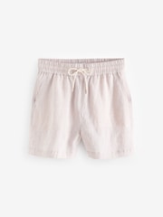 Natural 100% Linen Boy Shorts - Image 5 of 6