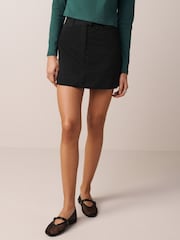 Black Mini Cotton Skort - Image 2 of 6