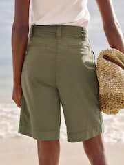 Khaki Green Chino Knee Length Shorts - Image 3 of 6