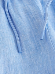 Blue 100% Linen Boy Shorts - Image 7 of 7