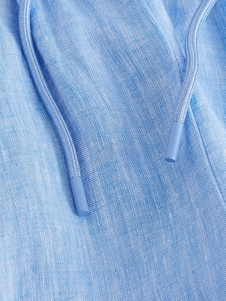 Blue 100% Linen Boy Shorts - Image 7 of 7