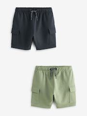 Khaki Green Utility Shorts 2 Pack (3mths-7yrs) - Image 1 of 5