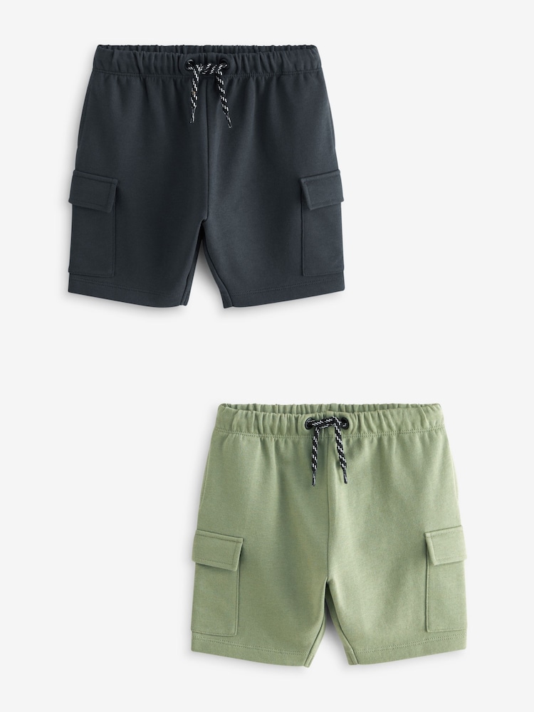 Khaki Green Utility Shorts 2 Pack (3mths-7yrs) - Image 1 of 5