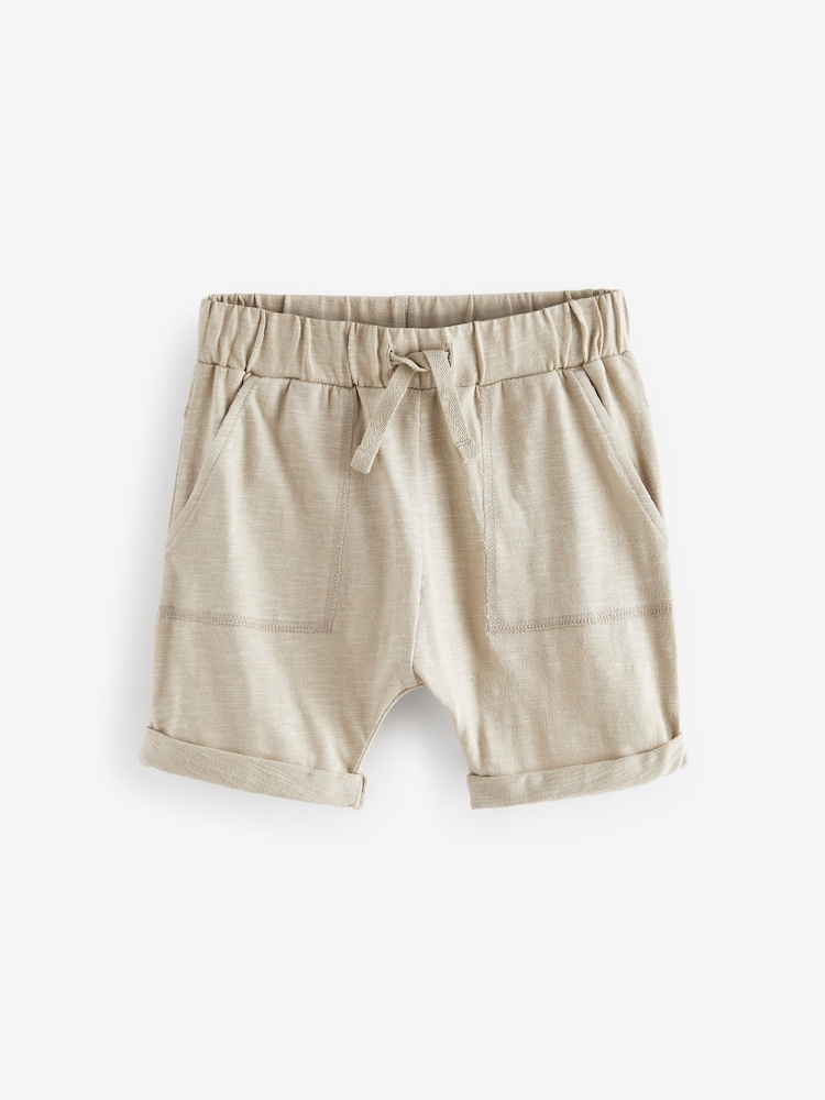 Monochrome Palm Trees All-Over Print Lightweight 100% Cotton Jersey Shorts 3 Pack (3mths-7yrs) - Image 2 of 6