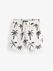 Monochrome Palm Trees All-Over Print Lightweight 100% Cotton Jersey Shorts 3 Pack (3mths-7yrs) - Image 3 of 6