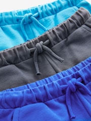 Blue/Teal/Mineral Jersey Shorts 3 Pack (3mths-7yrs) - Image 6 of 6