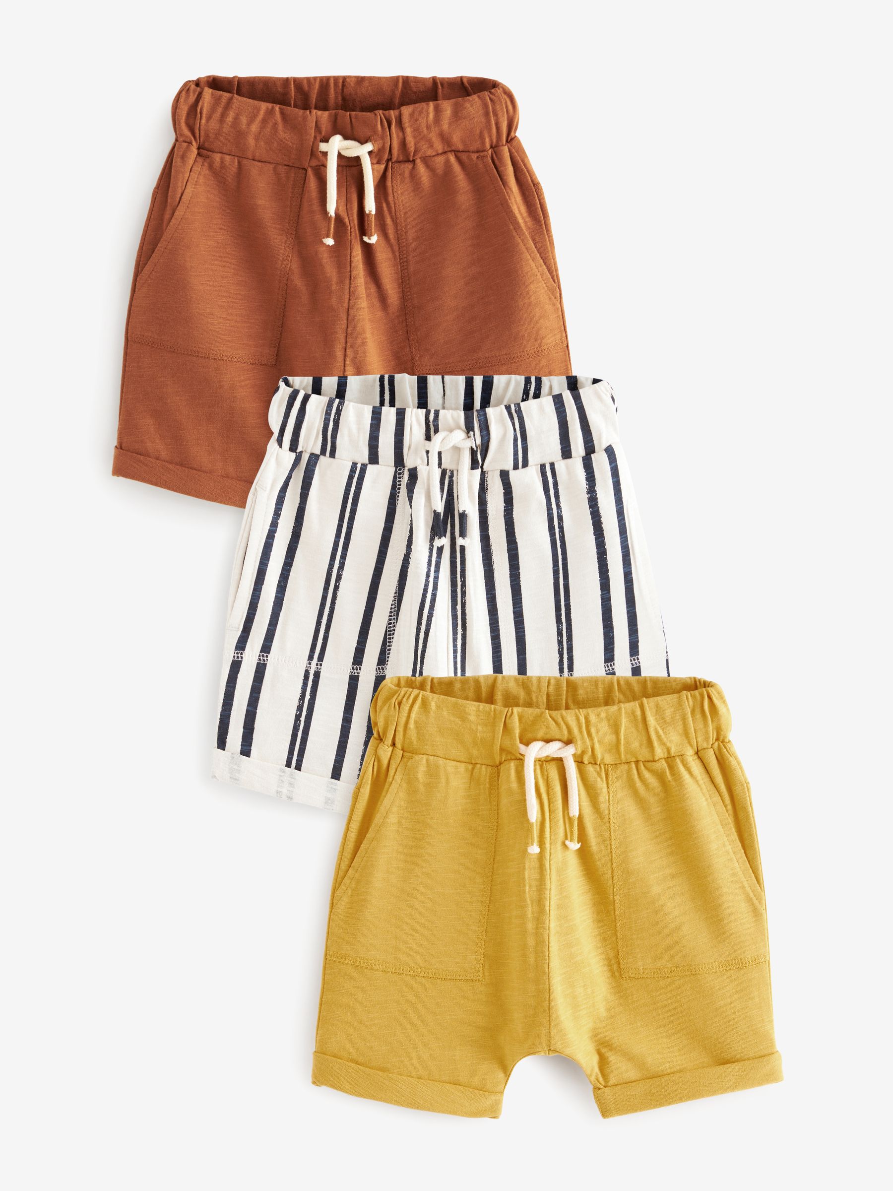Yellow striped shorts top