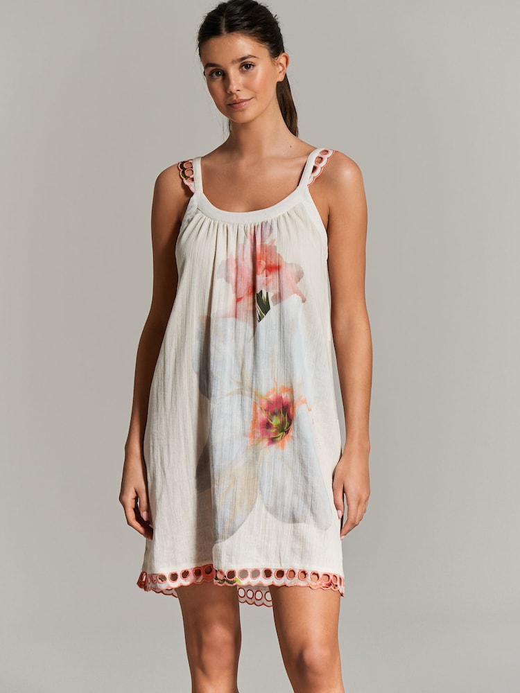 B by Ted Baker Ecru 100% Cotton Crinkle Slip - Image 2 of 7