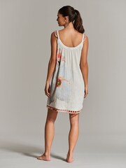 B by Ted Baker Ecru 100% Cotton Crinkle Slip - Image 3 of 7