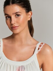 B by Ted Baker Ecru 100% Cotton Crinkle Slip - Image 4 of 7