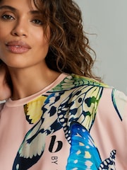 B by Ted Baker Putty Jersey Satin Mix Pyjama Shorts Set - Image 2 of 5