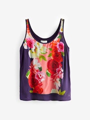 B by Ted Baker Coral/Blue Viscose Dobby Pyjama Shorts Set - Image 7 of 10