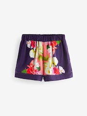 B by Ted Baker Coral/Blue Viscose Dobby Pyjama Shorts Set - Image 8 of 10