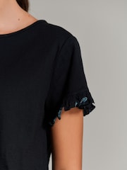B by Ted Baker Jersey Viscose Black 100% Cotton Pyjama Set - Image 4 of 11