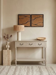 Interiors by Premier Grey Heritage 3 Drawer Putty Console Table - Image 1 of 6