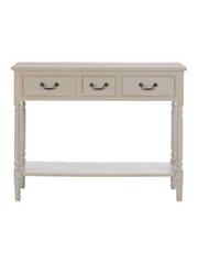 Interiors by Premier Grey Heritage 3 Drawer Putty Console Table - Image 3 of 6