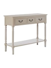 Interiors by Premier Grey Heritage 3 Drawer Putty Console Table - Image 4 of 6