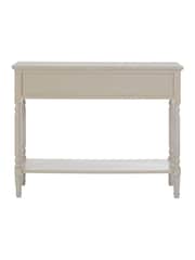 Interiors by Premier Grey Heritage 3 Drawer Putty Console Table - Image 5 of 6