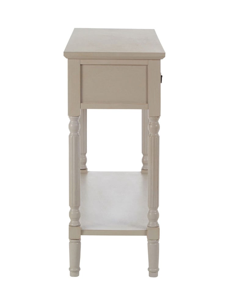 Interiors by Premier Grey Heritage 3 Drawer Putty Console Table - Image 6 of 6