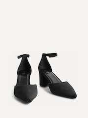 Linzi Black Velvet Manifest Closed Back Court Heel Shoes - Image 3 of 5