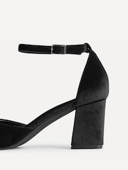 Linzi Black Velvet Manifest Closed Back Court Heel Shoes - Image 5 of 5