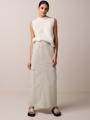 Stone Lightweight Cargo Midi Skirt - Image 1 of 6