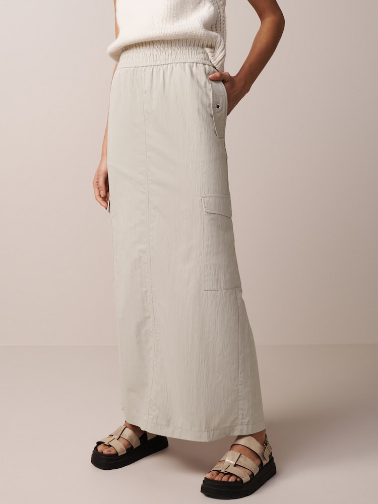 Stone Lightweight Cargo Midi Skirt - Image 2 of 6