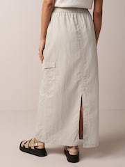 Stone Lightweight Cargo Midi Skirt - Image 3 of 6