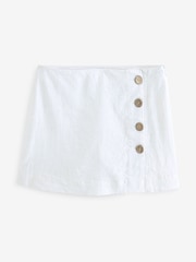 White Linen Blend Skort - Image 4 of 5