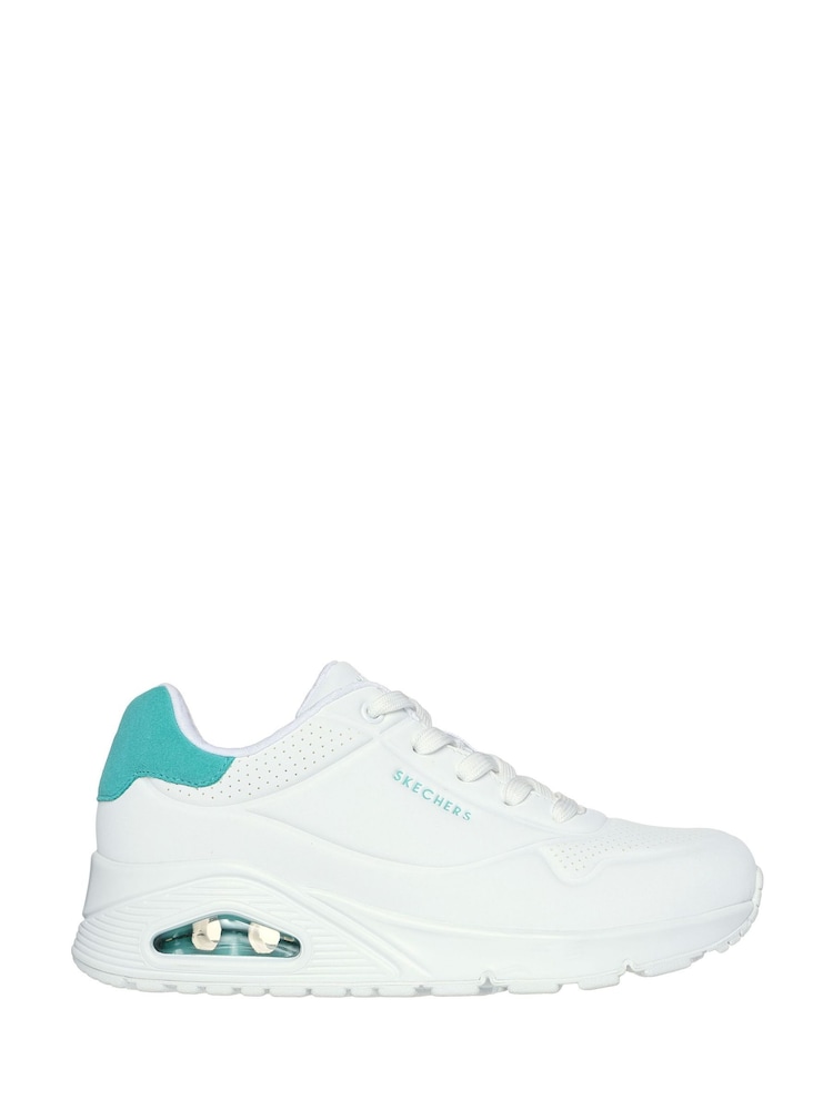 Skechers White UNO Lace-Up Trainers - Image 2 of 6 Skechers White UNO Lace-Up Trainers - Image 2 of 6