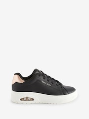 Skechers Black Womens Uno Court Trainers - Image 3 of 7