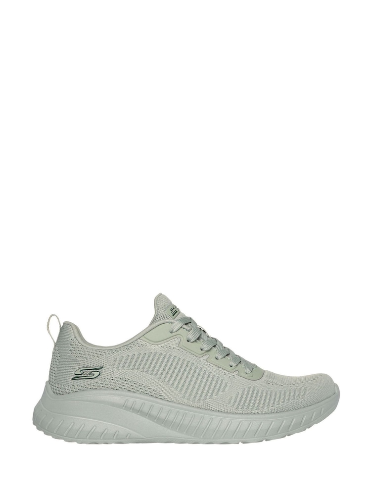 Skechers Green Womens Bobs Squad Chaos Face Off Trainers - Image 1 of 5