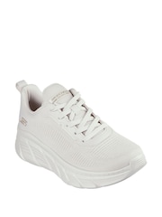 Skechers Cream Womens Bobs B Flex Hi Flying Trainers - Image 3 of 4