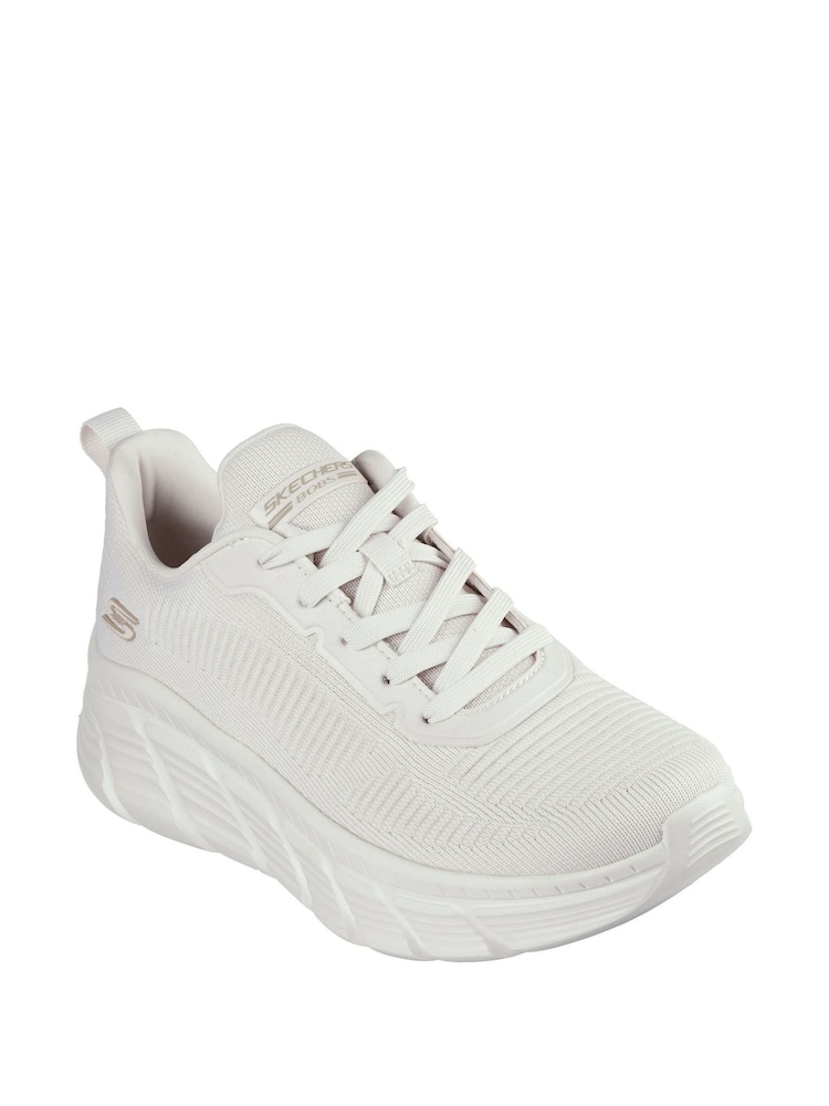 Skechers Cream Womens Bobs B Flex Hi Flying Trainers - Image 3 of 4