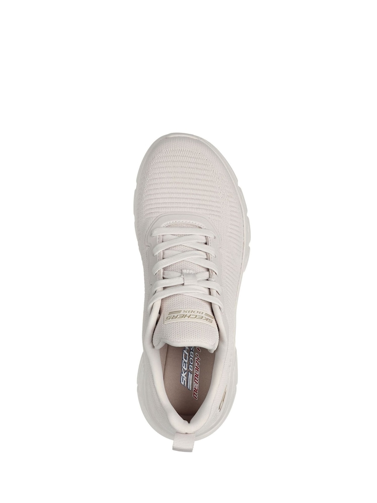 Skechers Cream Womens Bobs B Flex Hi Flying Trainers - Image 4 of 4
