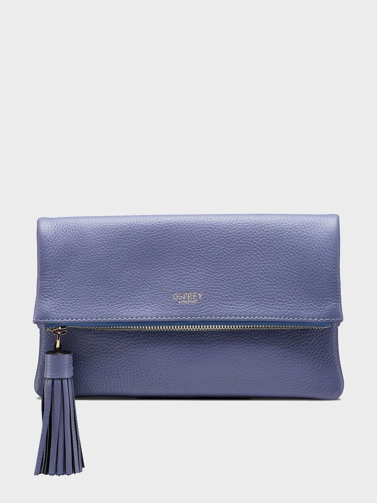 OSPREY LONDON Bexley Grainy Hide Leather Clutch Bag - Image 1 of 4 OSPREY LONDON Bexley Grainy Hide Leather Clutch Bag - Image 1 of 4
