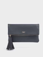 Синий - Кожаный клатч Osprey London The Bexley - Изображение 1 из 4