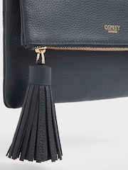 Синий - Кожаный клатч Osprey London The Bexley - Изображение 3 из 4