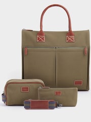 OSPREY LONDON The Maverick Canvas and Leather Cabin Bag with Washbag - Image 5 of 6