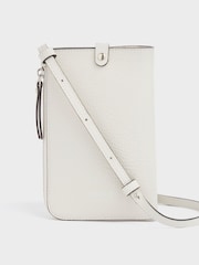 Osprey London The Electra Italian Leather Lanyard Phone White Bag - Image 1 of 4