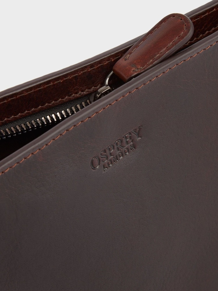 Brun - Osprey London The Carter läder tvättväska - Bild 4 av 4
