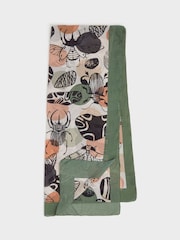 OSPREY LONDON Natural The Meadow Boxed 100% Cotton Scarf - Image 3 of 4