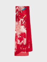 OSPREY LONDON Red The Lily Boxed Scarf - Image 2 of 4