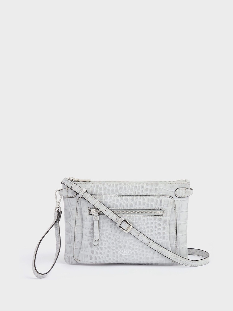 Osprey London The Ruby Leather Cross-Body Cognac Clutch - Image 1 of 4