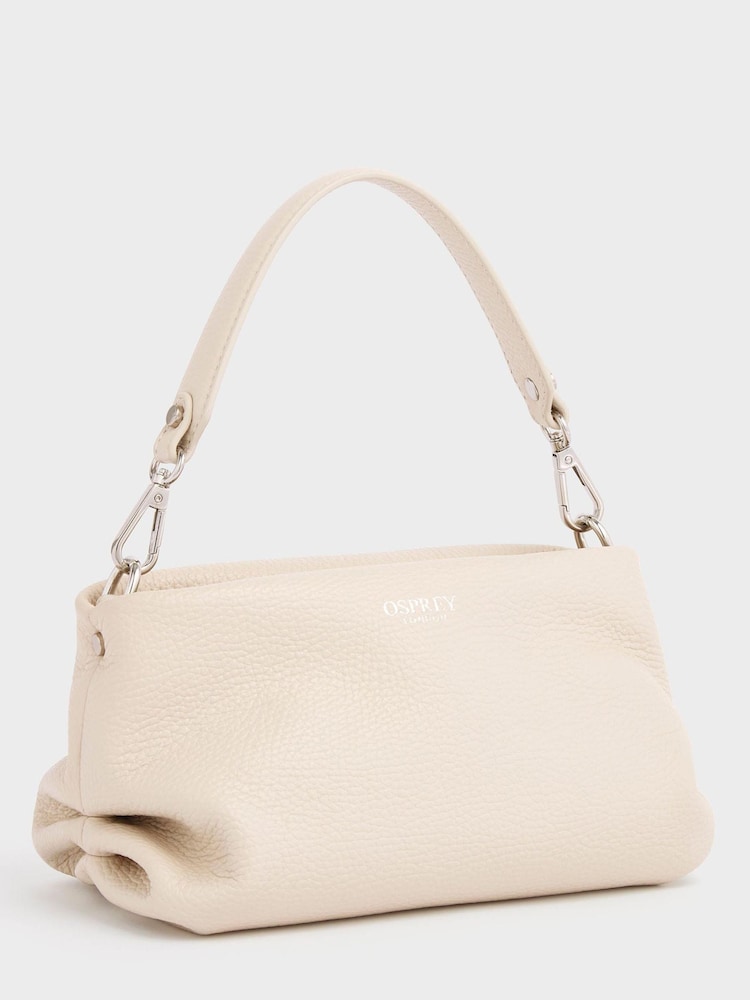 OSPREY LONDON The Carina Shrug Italian Leather Midnight Pearl Midnight Handbag - Image 1 of 5