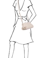 OSPREY LONDON The Carina Shrug Italian Leather Midnight Pearl Midnight Handbag - Image 5 of 5