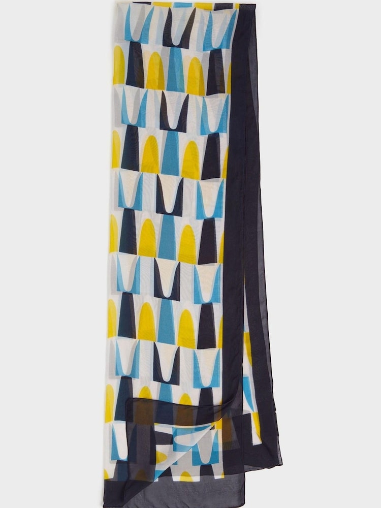 OSPREY LONDON Natural The Malmo Boxed 100% Cotton Scarf - Image 2 of 4 OSPREY LONDON Natural The Malmo Boxed 100% Cotton Scarf - Image 2 of 4